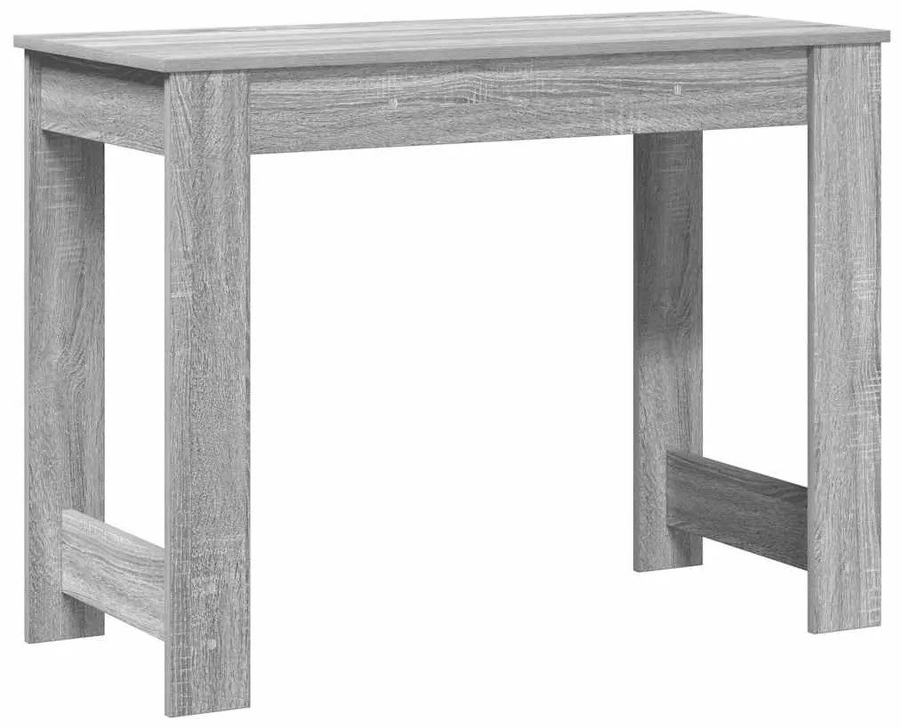 szürke sonoma színű szerelt fa íróasztal 100x45x75 cm