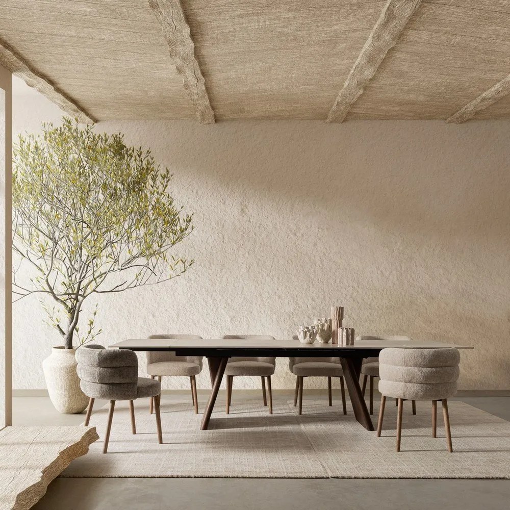 Szürke kárpitozott étkezőszék Ilma – Bizzotto