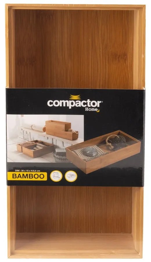 Bambusz tároló, 22,5 x 15 x 6,35 cm - Compactor