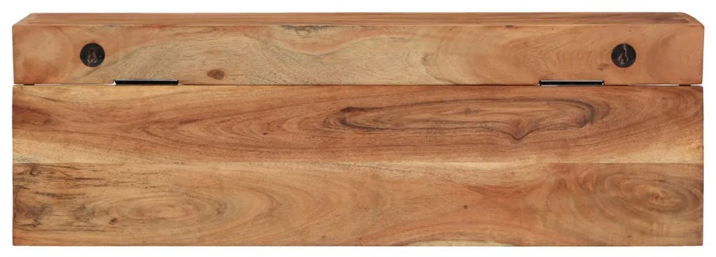 Fogas polcokkal tárolóval Barna 73 x 19 x 23 cm Tömör akácfa