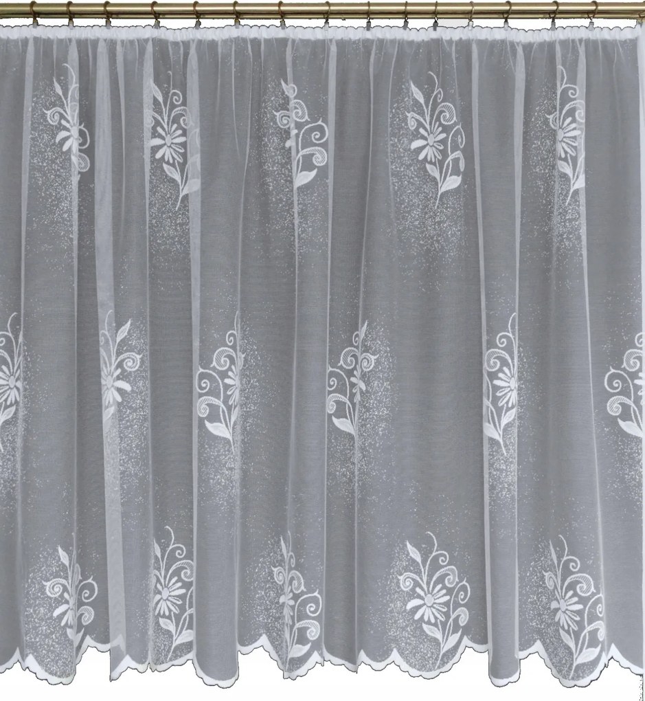 Mg Függöny 4283 jacquard fehér 300x125 kész szalaggal