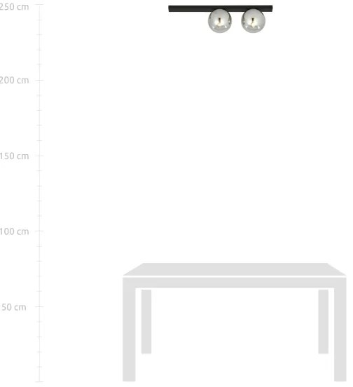 Mennyezeti lámpa FIT 2xE14/10W/230V fekete/szürke