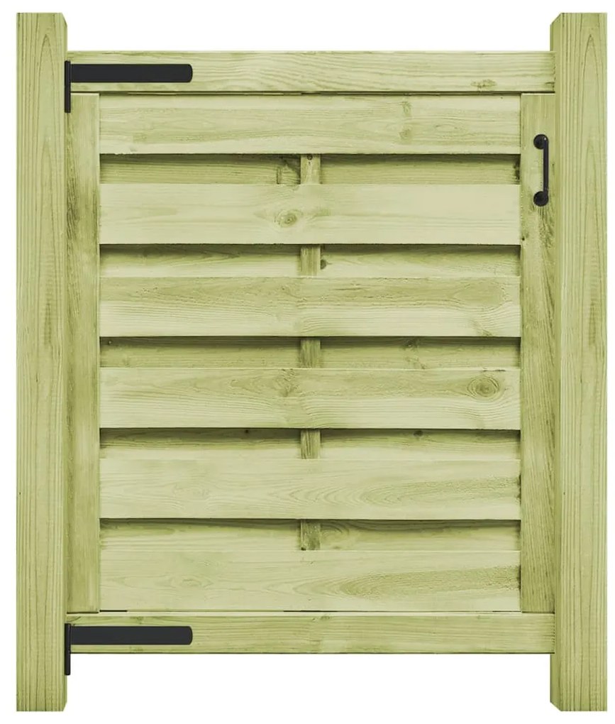 vidaXL impregnált fenyőfa kertkapu zöld 100x100 cm