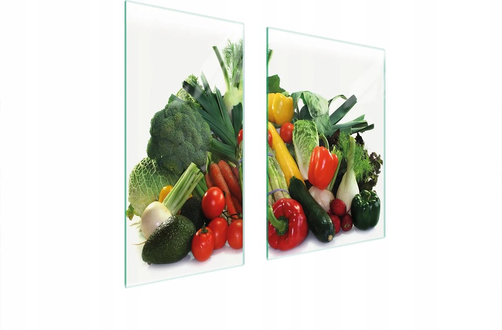 Üveg Védőlap Deszka 75x52 Zöldség Edzett Üveg