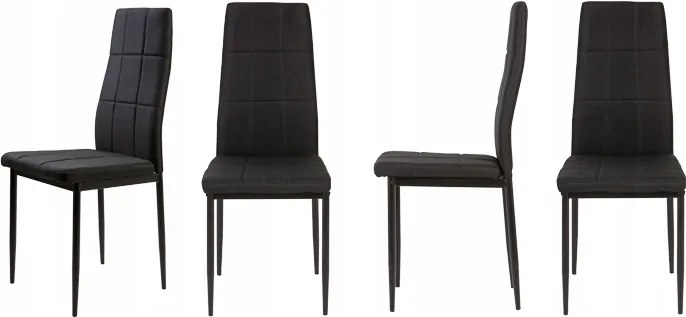 ModernHome DC860 4 db-os étkezőszék szett, fekete