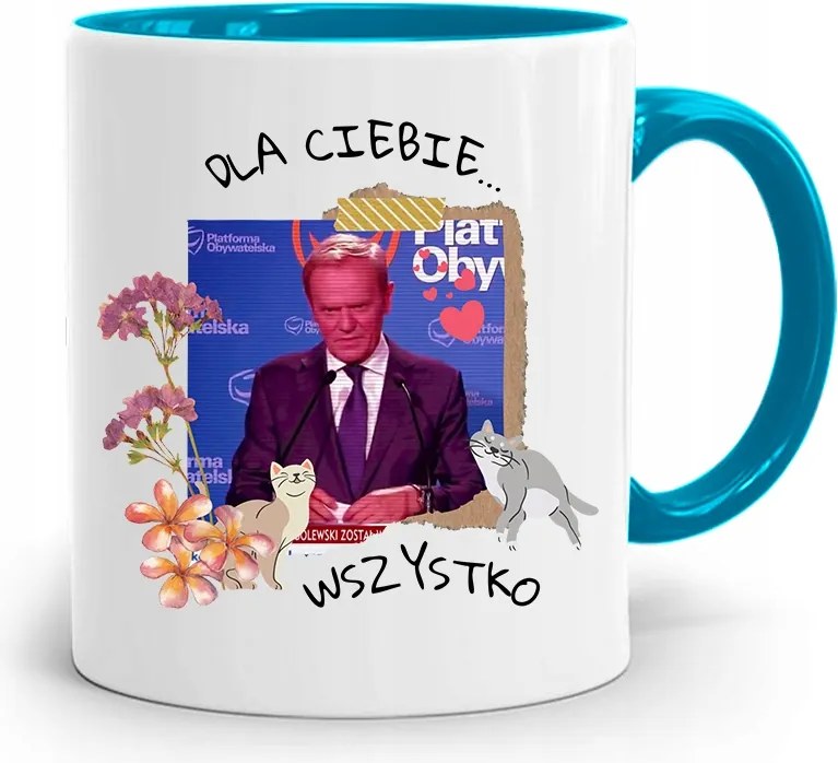 Bögre Kék Donald Tusk Po Platform Ajándék