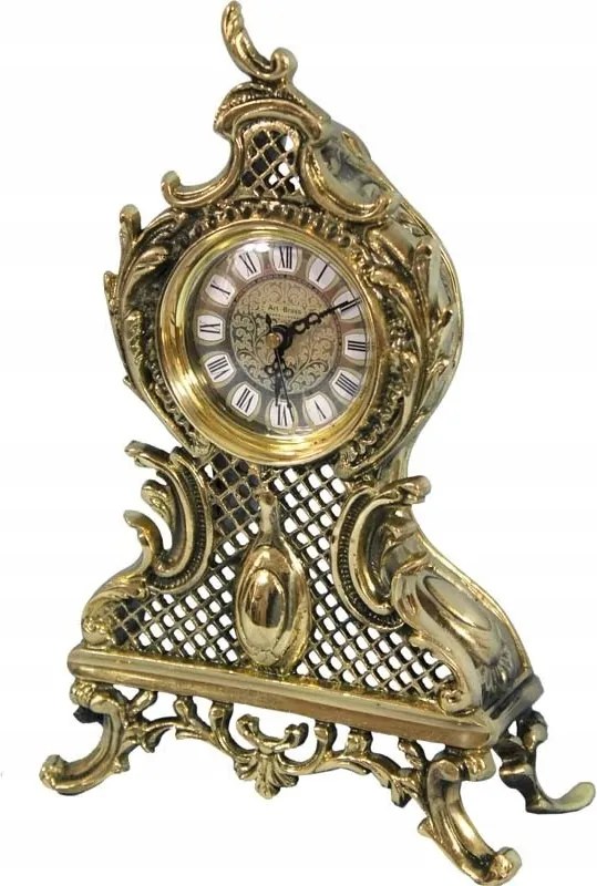 Kandalló óra sárgaréz arany stílusos álló régi arany Rococo sárgaréz