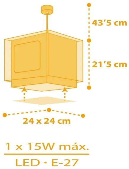 Dalber 63402 - Gyerek csillár MY FARM 1xE27/15W/230V