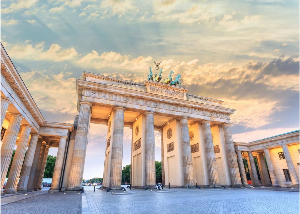Kép - Brandenburgi kapu, Berlin, Németország (üvegen) (70x50 cm)