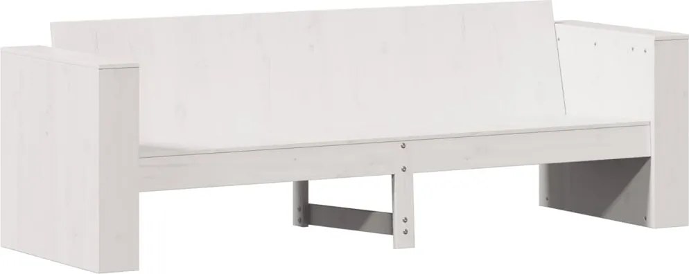 vidaXL 3 személyes fehér tömör fenyőfa kerti kanapé 189 x 60 x 62 cm