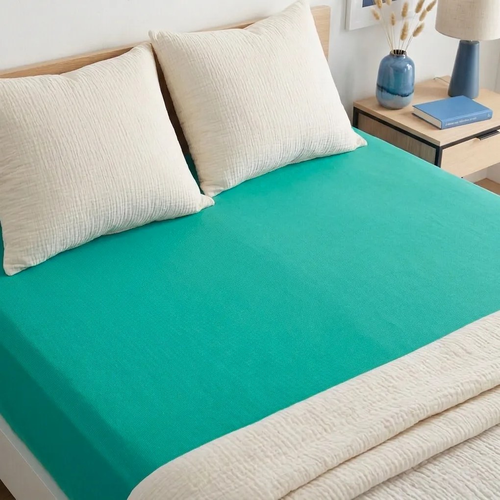 4Home IDEAL jersey lepedő zöld türkiz, 70 x 140 cm, 70 x 140 cm