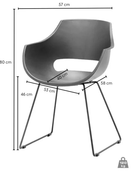 ROCKY szék, 1 db, fehér