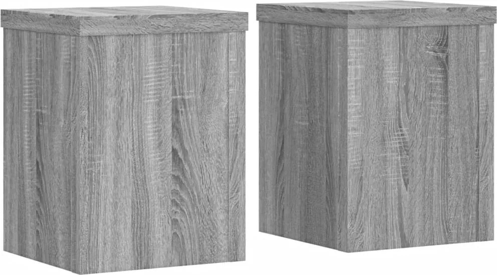 vidaXL 2 db szürke sonoma szerelt fa növénytartó állvány 15x15x20 cm