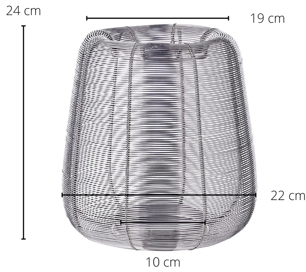 "Kurt" ezüst lámpás, 24 cm - EDZARD