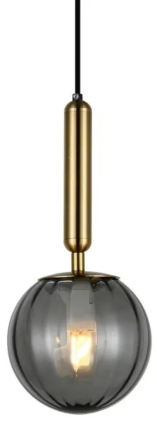 ITALUX PND-2324-1 BRO+SG - Csillár zsinóron RAVENA 1xE27/5W/230V fekete/réz