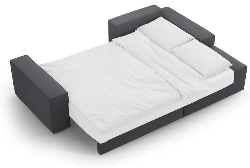 Sötétszürke kinyitható sarokkanapé (jobb oldali) Jodie – Micadoni Home