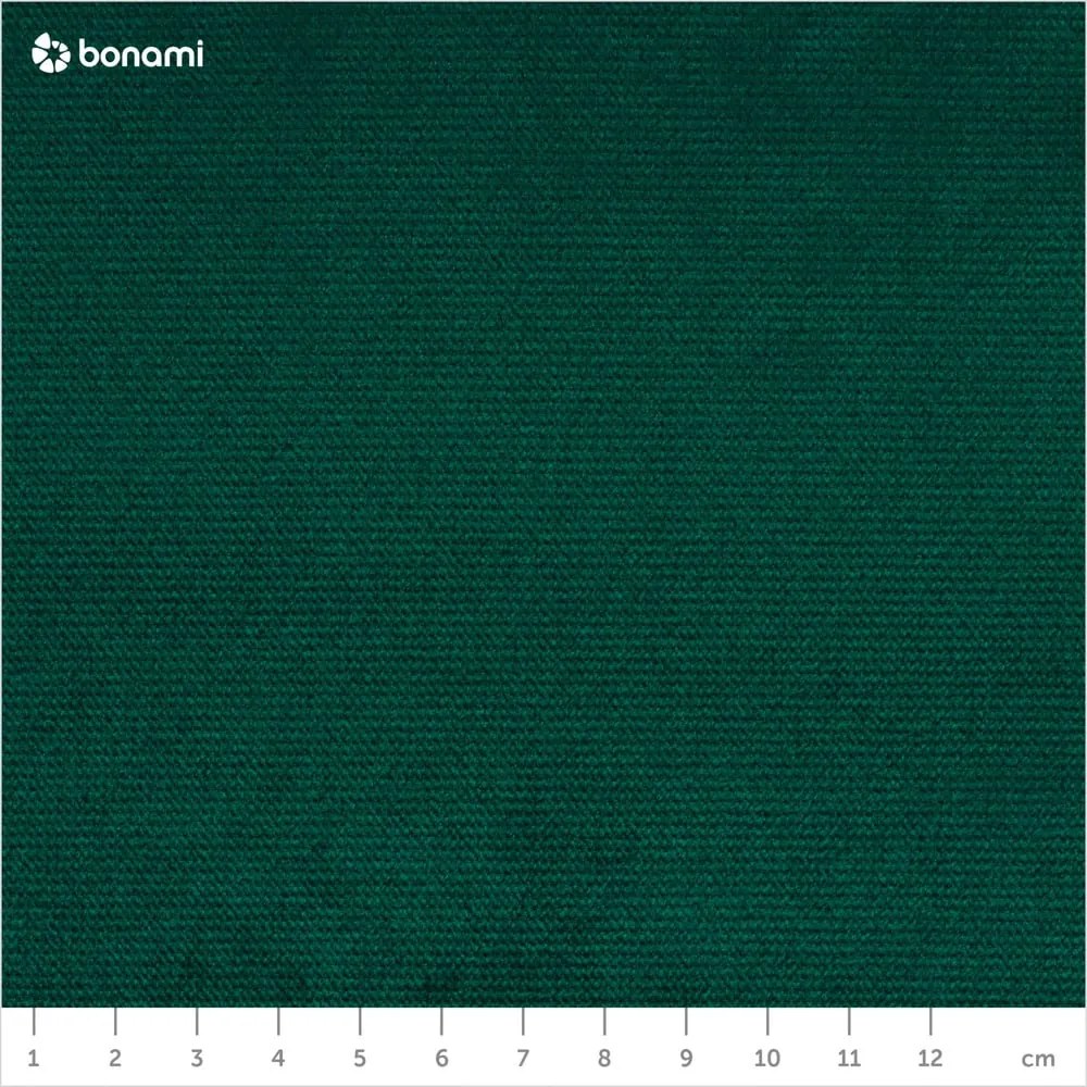 Zöld bársony kinyitható-tárolóhelyes sarokkanapé (bal oldali-U alakú) Rodrigo – ELTAP
