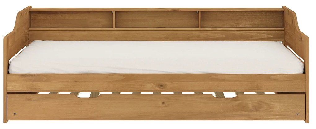 Egyszemélyes ágy pótággyal 8819V LILI viasz - 
            viaszolt
          , 
            Tömör
          , 
            69
          x
            106
          x
            206
          cm