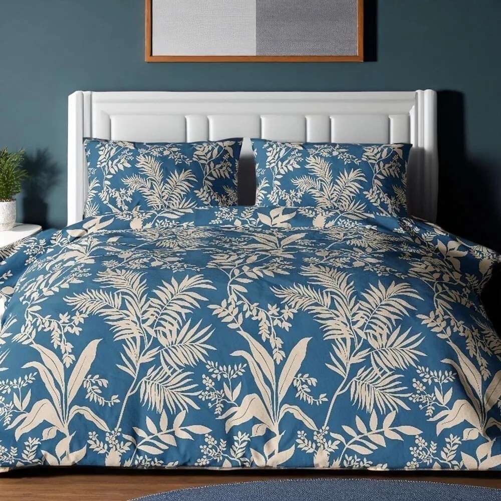 Krepp pamut ágynemű Homa TORRY BLUE 2 részes 140x200 cm