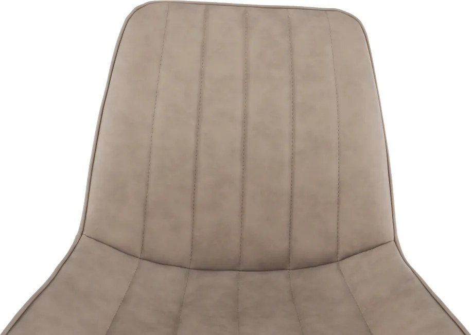 Szék, ekobőr szürkésbarna taupe/fekete, HAZAL