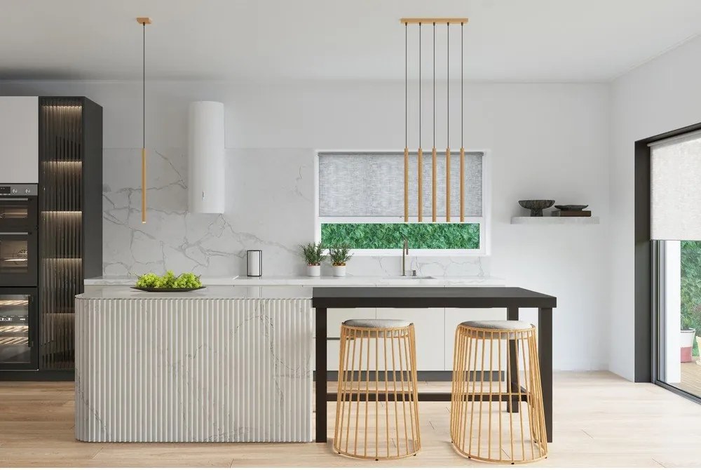 Aranyszínű fém függőlámpa Fideus – Sollux