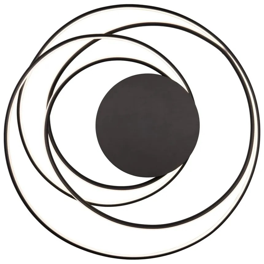 Fekete LED mennyezeti lámpa fém búrával Nala – Trio Select