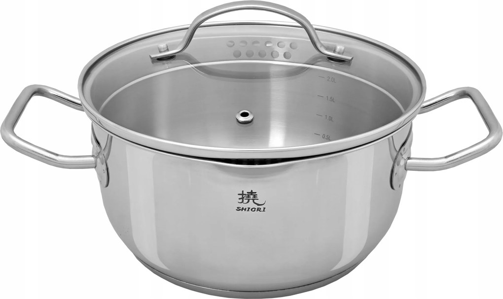 Shiori Steel Series Pro 316 indukciós edény, polírozott rozsdamentes acél, 20 cm