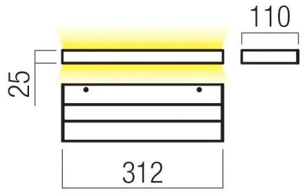 Redo 01-3553 - LED Fali lámpa SEED LED/15W/230V fekete