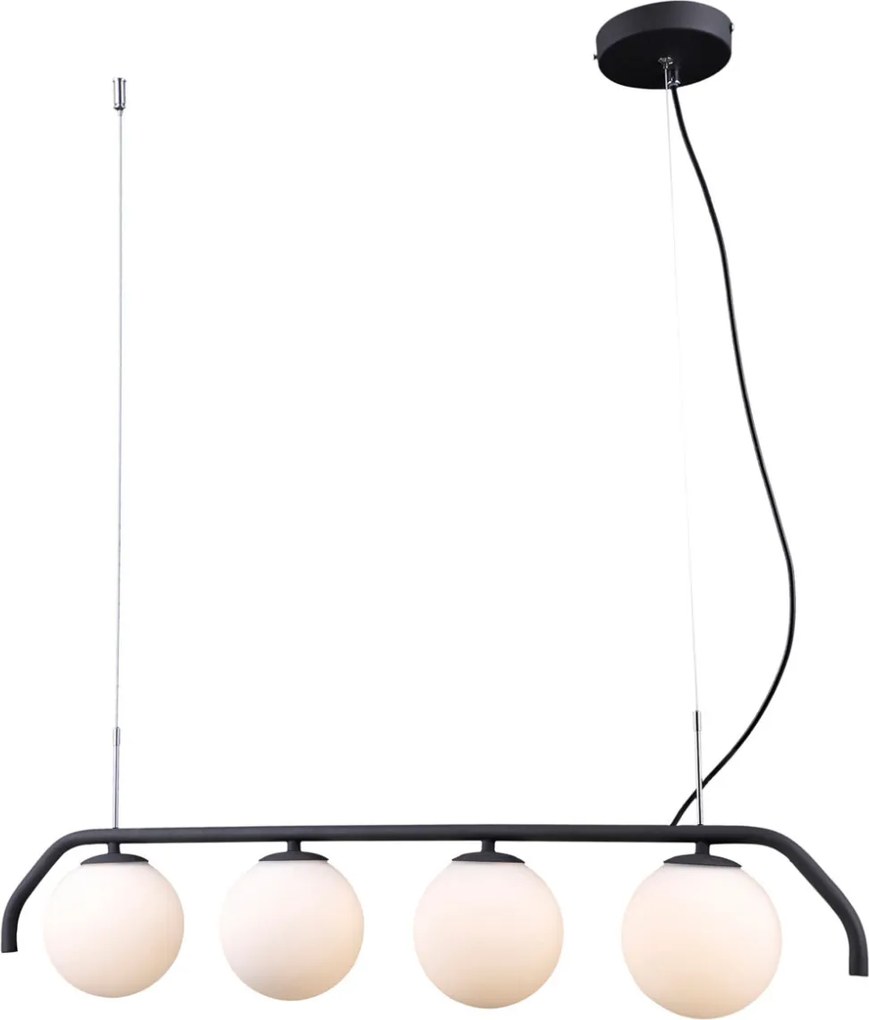 ITALUX PND-3300-4-BK CARIMI Többágú Függesztett Lámpa Fehér, Fekete G9 IP20