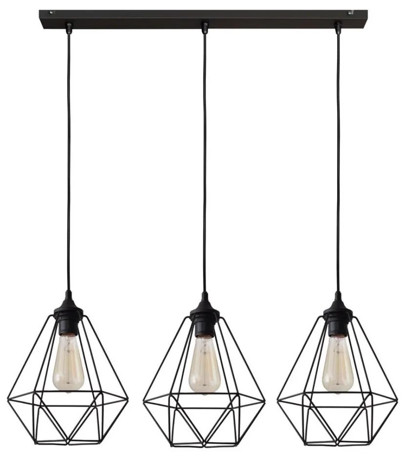 Csillár zsinóron KARO 3xE27/15W/230V