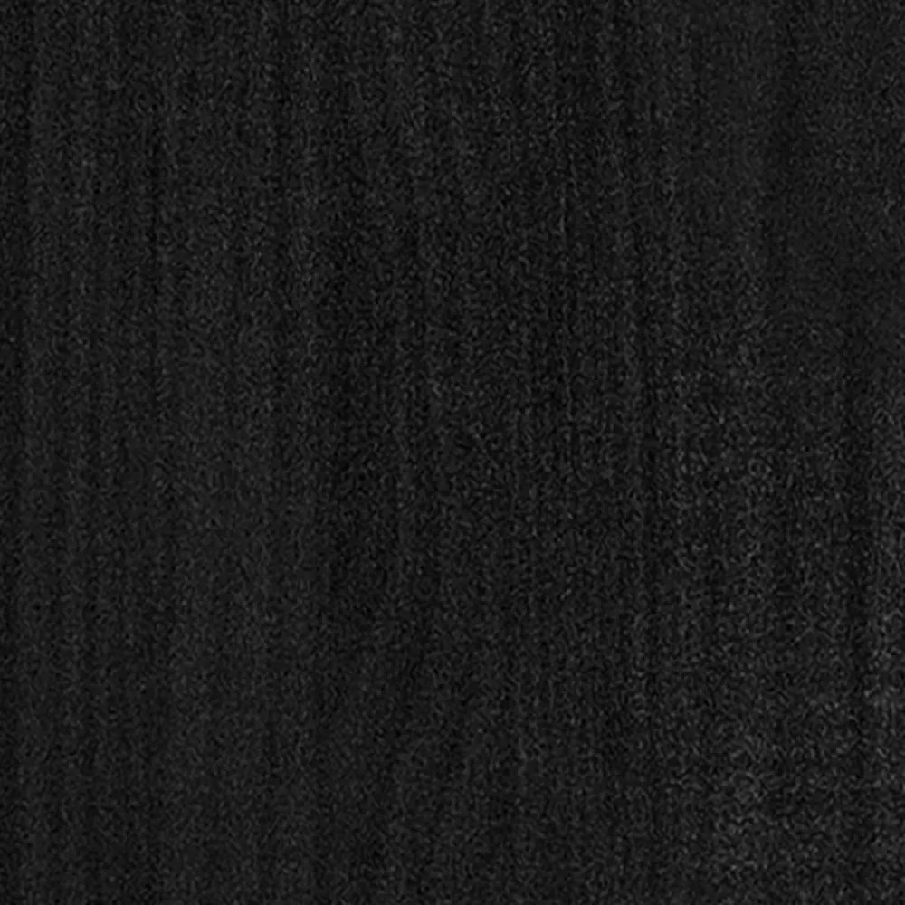 négyszintes fekete tömör fenyőfa könyvszekrény 100x30x140 cm