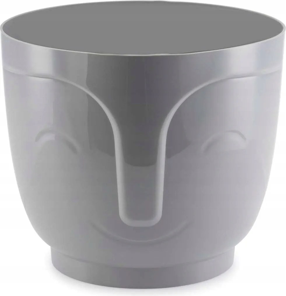 Virágtartó Arc Fej szürke dekoratív virág gyógynövények virágtartó 18,5cm