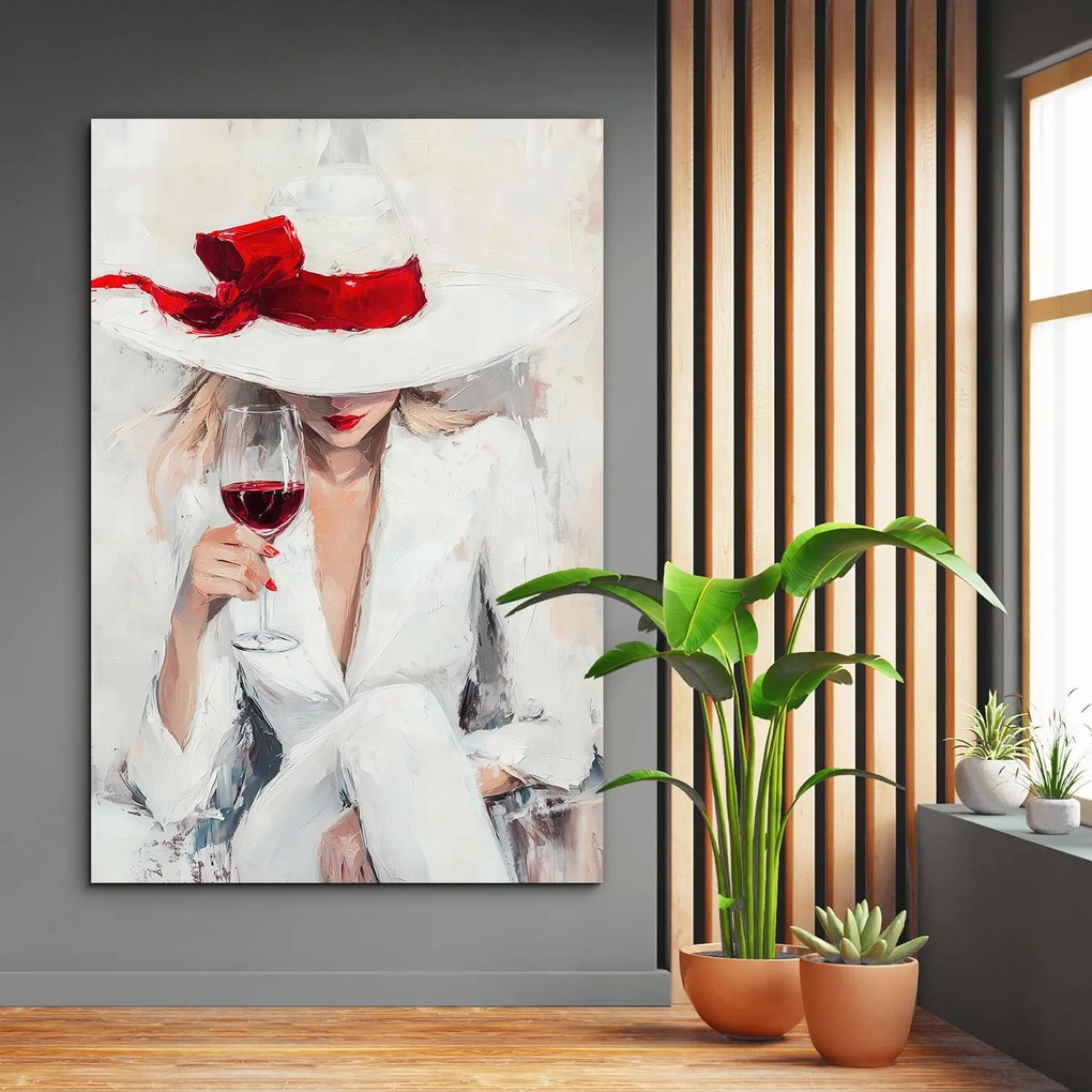 DUBLEZ | Divat művészet kép - Nő borral