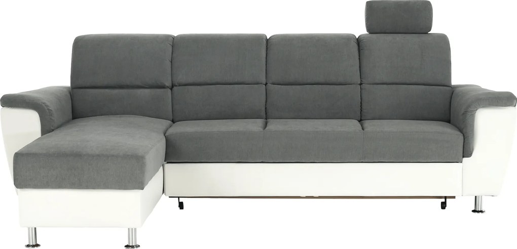 Kissarok, textilbőr fehér/szövet szürke, balos, SANTIAGO