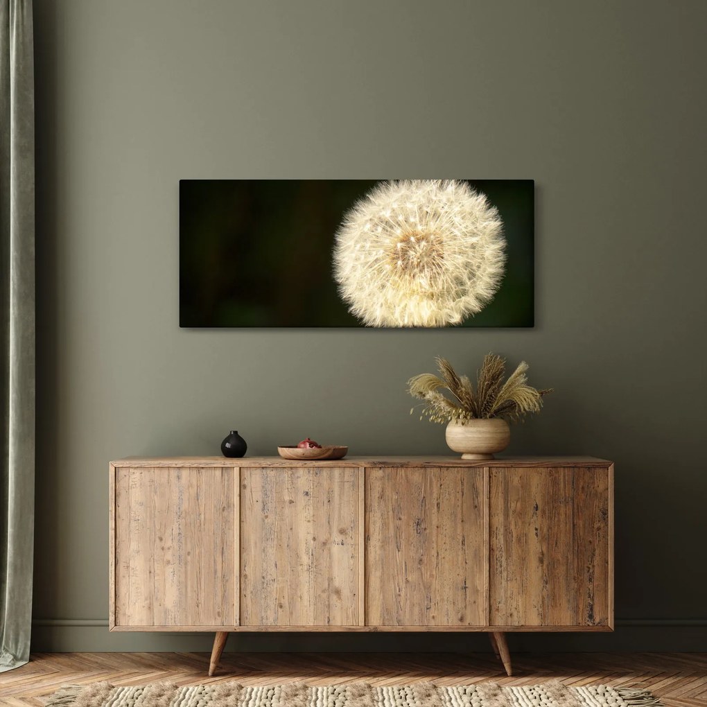 Szürke virág képe (120x50 cm)