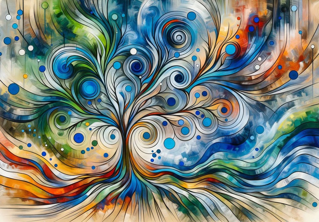 Fotótapéta - Színes energikus fa (147x102 cm)