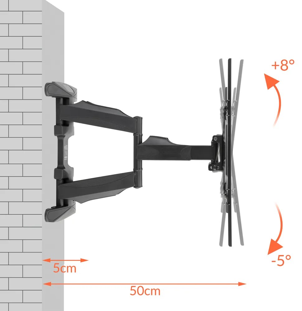 monzana® TV-tartó - VESA 600x400