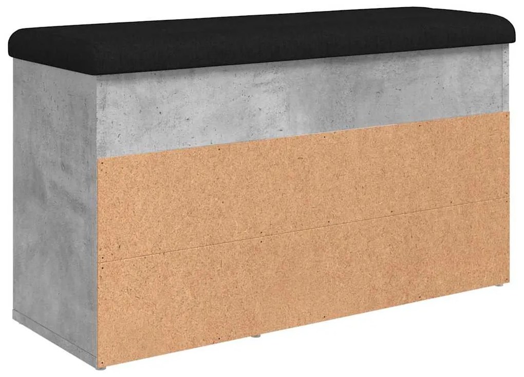 betonszürke szerelt fa cipőtároló pad 82 x 32 x 45,5 cm