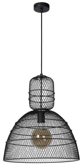 Lucide 78395/01/30 - Csillár zsinóron GASSET 1xE27/60W/230V fekete