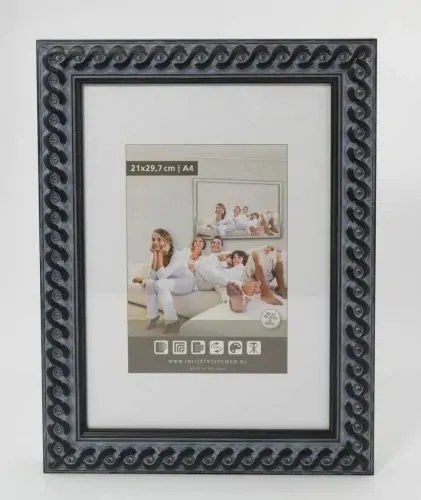 Elite fa képkeret fekete 30x30cm Plexi