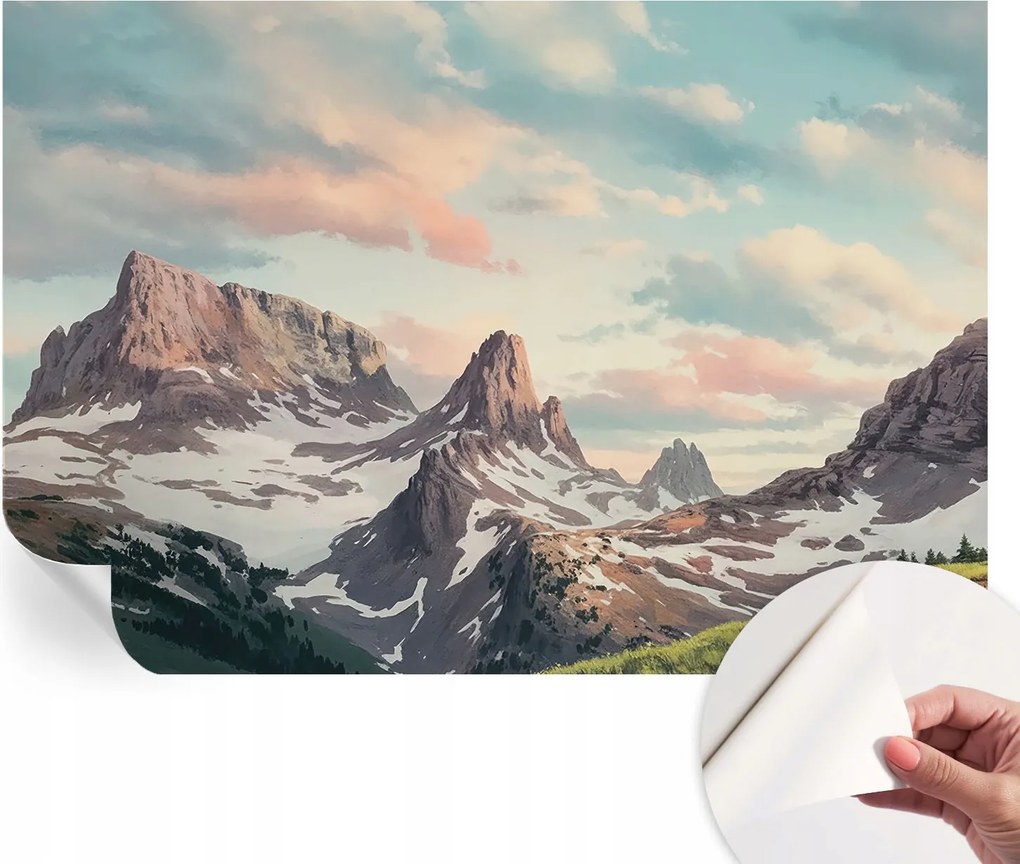 Öntapadós fotótapéta a konyhába Mosható hegyi panoráma 152x104 cm