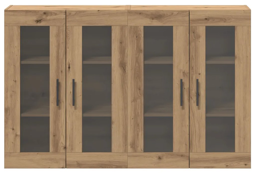 Fali Szekrények 2 db Artisan Tölgy 69.5x34x90 cm Mérnöki Fa