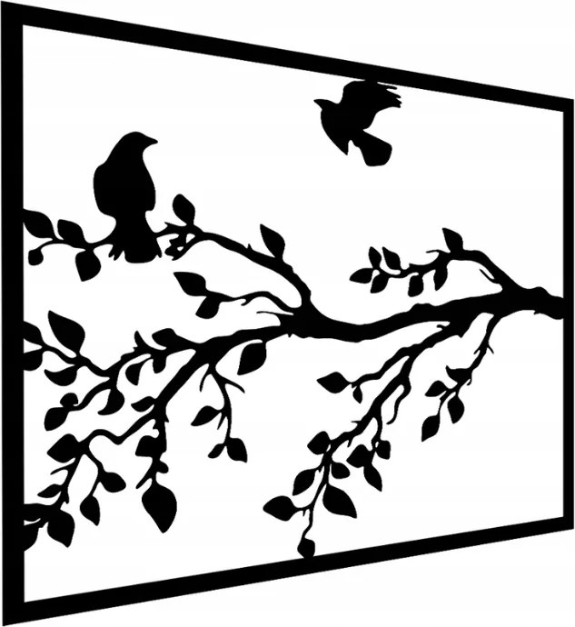 Áttört Fa Kép Madarak Konyhába Nappaliba Fali Dekoráció 3D Panel