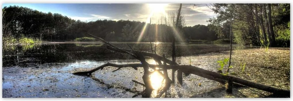 Poszterek 200x66 Naplemente a tóparton