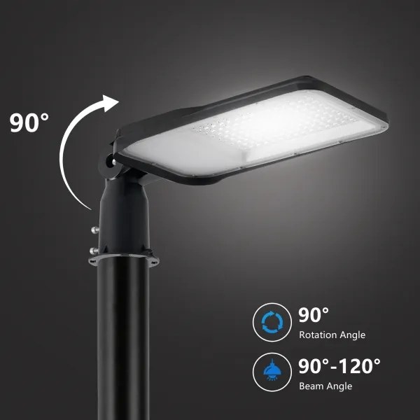 Brilagi-LED kültéri lámpa oszloppal és 3 m kábellel URBANLIGHT LED/100W/230V fekete IP65