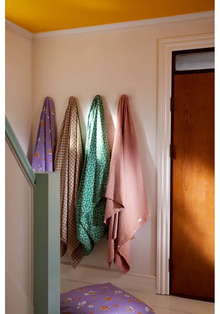 Zöld egyszemélyes pamut-szatén ágyneműhuzat 140x200 cm Pleasantly – JUNA