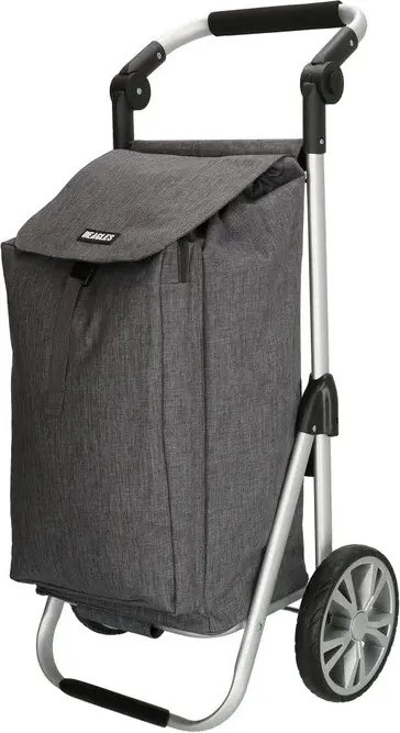 Szürke állítható bevásárlókocsi kerekeken „Hercules”