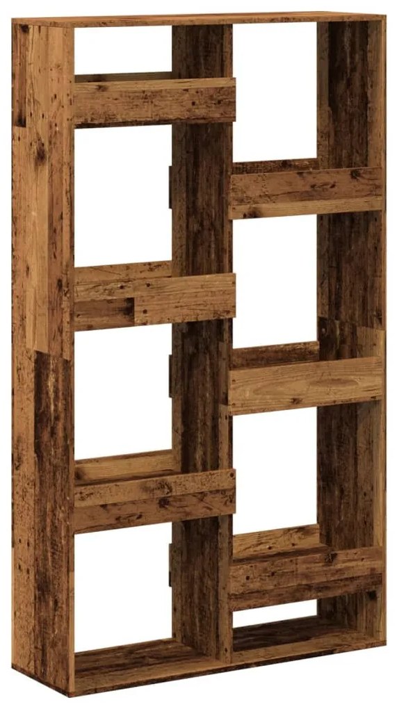 antik fa színű szerelt fa térelválasztó 100 x 33 x 175 cm
