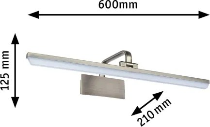 Paulmann 95570 - LED/11W Képvilágító lámpa RENAN 230V 60 cm sárgaréz