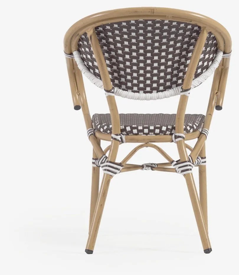 Barna fém-műanyag kerti szék Marilyn – Kave Home